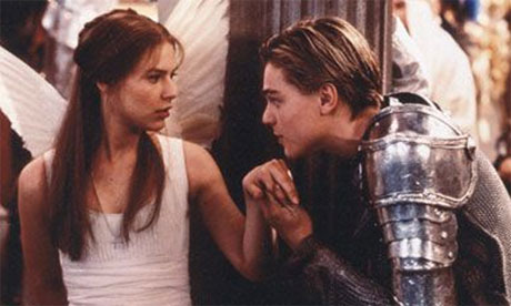 Claire Danes and Leonardo DiCaprio in ROMEO AND JULIET